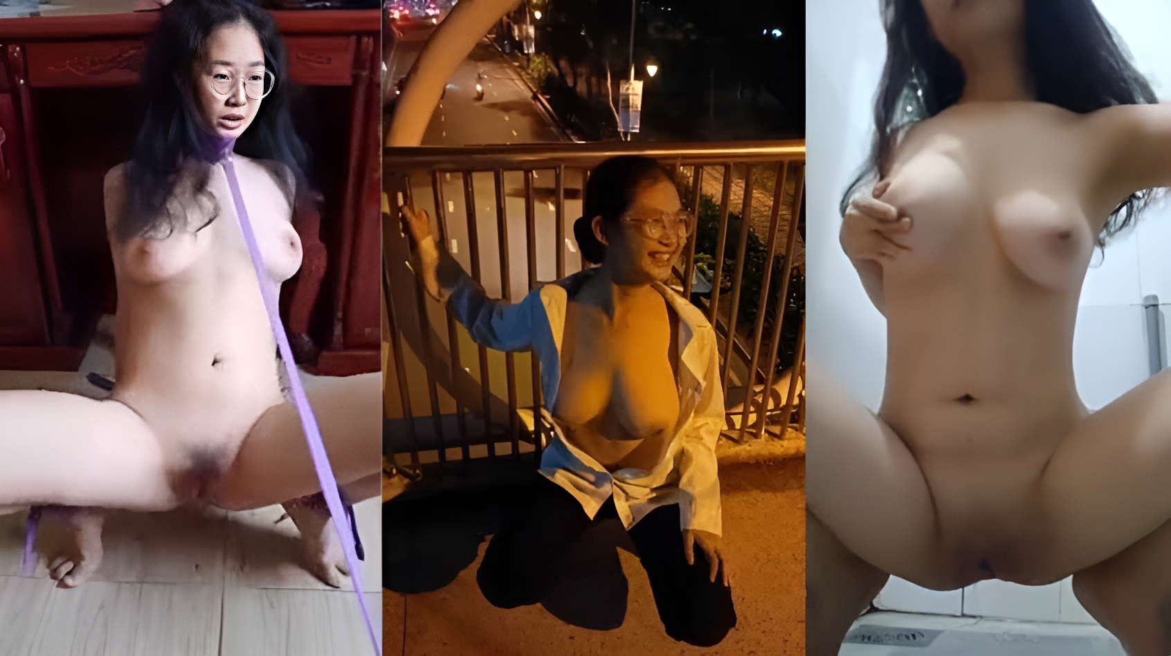 Masturbation of a student with glasses and ruffled hair....